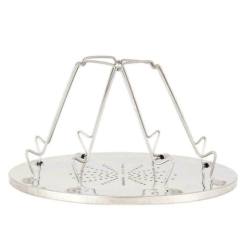 1*Stainless Steel Toaster 4 Slices Camping Barbecue Grill Equipment H0B2