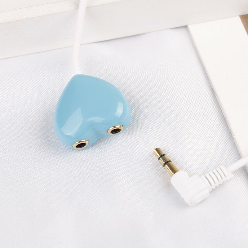 1Pc 3.5mm headphone splitter music sharing audio plug line cable adapter!E