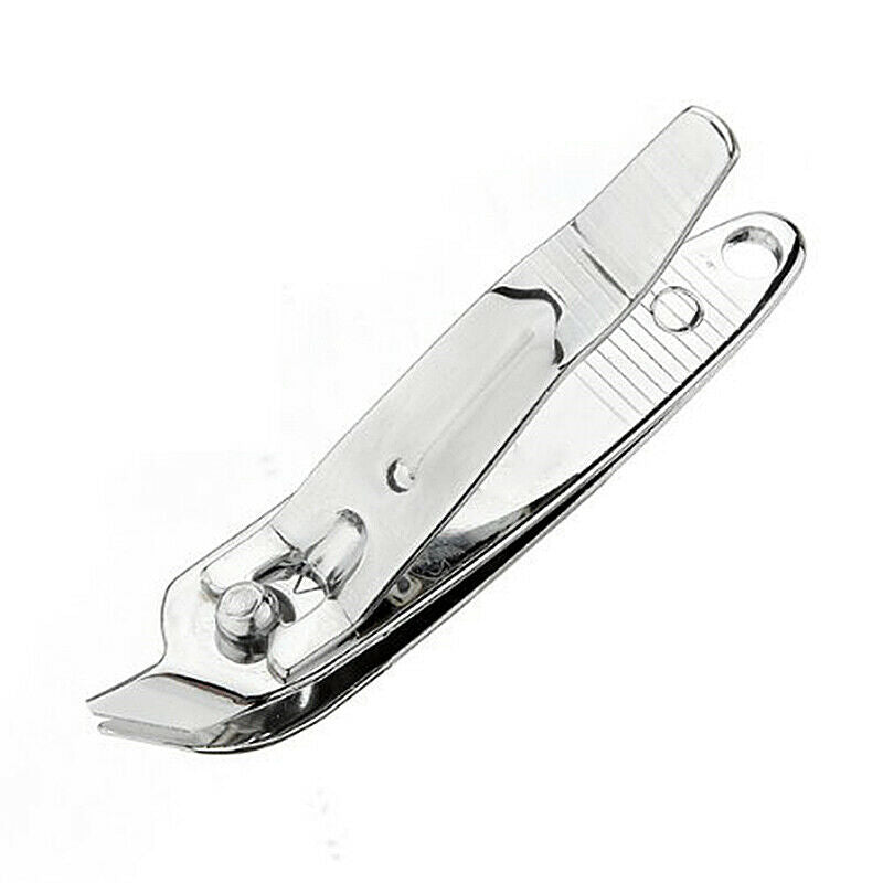 Straight Edge Nail Clipper Finger Toe Cutter Trimmer Stainless Steel 1pc WTX