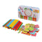 Math Kids Number Cards & Counting Stick Building Block &Metal Box Baby Preschool