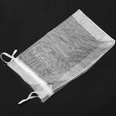 Set of 25 large organza bags white - Pockets - Drawstring Cord - for Weddin U3E5