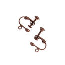 24 Clip On Screw Back Earring Findings Open Loop Jewelry Making DIY Findings