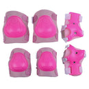 Skating Gear Knee Elbow Pads Wrist Support Set Pink for Children