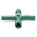 Multi-function Universal Cross Triangle Key Wrench Gas Cabinet Tool (Green)