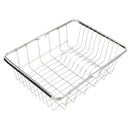 Stainless Steel Sink Dish Drainer, Vegetable Fruit Storage Basket, with