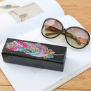 DIY Diamond Painting Leather Sunglasses Storage Box Portable Glasses Case
