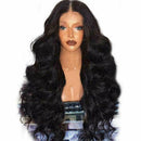 Women Fashion Human Hair Wig Body Wavy Full Wigs Natural Black 68-72 cm K1T6