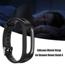 Silicone Watch Band Strap for Huawei Honor Band 4 Running Version (Black)