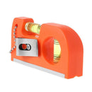 Mini Level Ruler with Magnet Base V Stripe Spirit Level Bubble Clamp Keychain