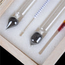 3Pcs 0-100% Hydrometer Alcoholmeter Tester Set Concentration Meter+Thermometer%a