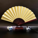 Folding Hand Fan Men's Black Bamboo Spun Silk Calligraphy Painting Writing  C5C4