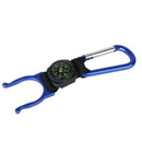 Blue Carabiner Water Bottle Holder Camping Hiking Compass