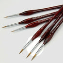 6-Piece Fine Paintbrushes - Detail Paint Brush Set - For Acrylic, Watercolo