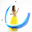 Belly Dance Silk Veil Poi Throw Balls Dancing Accessories Turqoise Blue