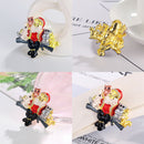 Enamel Alloy Santa Claus Rabbit Brooch Pins Christmas Gift Women Decor Jewelr FT
