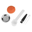 Stainless Steel Refillable Reusable Coffee Capsule Pods Cup With Brush Spoon