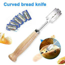Bread Bakers Slashing Tool Dough Making Cutter 4 Blades Wooden Handle E3S6
