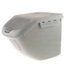 Kitchen Food Storage Container Beans Rice Box with Measuring Cup Lid Gray