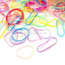 500 Pcs Women Girls Mixed Rubber Hairband Rope Ponytail Holder Elastic Hair Band