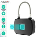 Anytek L13 Smart Fingerprint Lock Anti Theft Padlock Door Luggage Case Lock AU