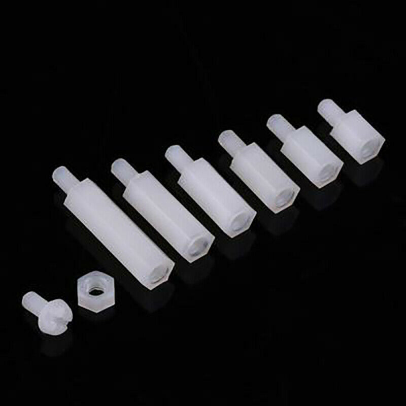 150pcs White Nylon M2 M2.5 M3 M4 M5 Hex Screw Bolt Nut Standoff Spacer Kits ZGK