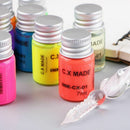 10Pcs/Set Invisible Fluorescence Bottled Dip Signature Ink W/ Glass Writing Pen