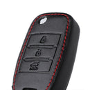 Car Remote 3 Button Key Leather Cover For KIA Ceed KX5 Rio Sportage QL Waxed