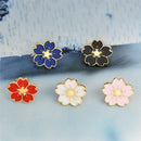 5PCS Enamel Flower Brooch Pin Shirt Collar Pin Corsage Badge Women Jewelry HK
