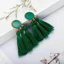 Tassel Earrings Round Drop Earrings For Women Wedding Long Fringed Earrings D3Z6