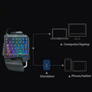 One Hand Gaming Keyboard 35 Keys Rainbow Backlit Wrist Rest Ergonomic Keypad