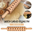 Pattern Beech Pin Rolling Rolling Print Man Embossed Gingerbread Pin Carved FY10