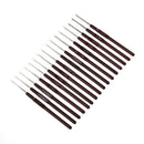 16pcs 0.5mm-2.5mm Aluminum Crochet Needle Micro Hooks Kit Braids Needle #