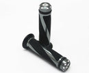 Motorcycle Aluminum Rubber Gel 7/8" Hand Grips Handlebar Titanium Handle Bar