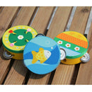 Educational Cartoon Musical Tambourine Beat Instrument Hand Drum Baby Toys