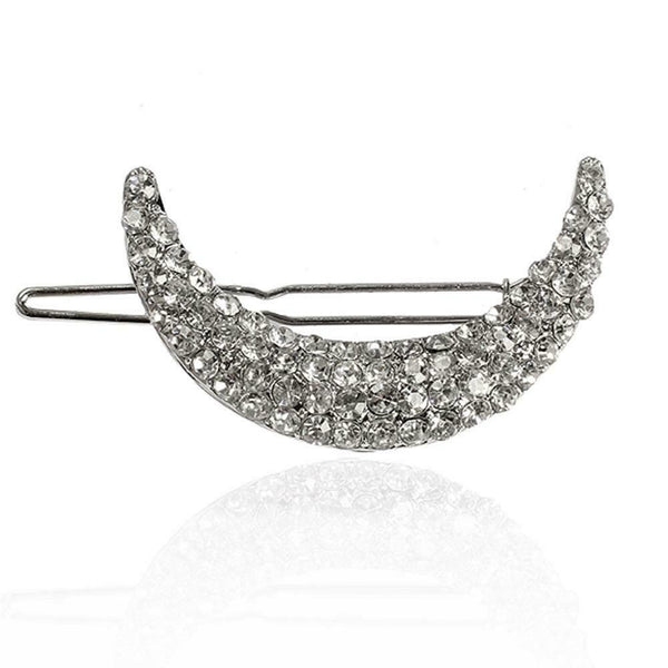 Glitter Moon Rhinestone Hair Clips Hair Styling Pins Fringe Clip Headwear #gib