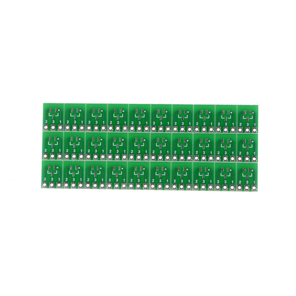 30 Pieces 0.95mm to 2.54mm SOT23 to SIP3 Adapter SMD convert Double Sides Gw
