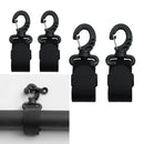 4pcs Black Nylon Paddle Clips Holder Kayak Canoe Boat Dinghy Accessories,