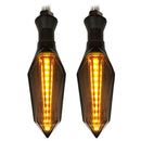 2x Motorcycle Motorbike Turn Signal Lights Indicators Amber Flowing Lamp 12V