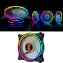 120mm Double Aura Silent PC Case Cooler Fan w/Remote Control RGB