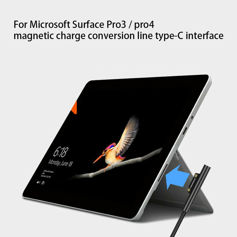 Replacement Charging Cable Charger Cord for Microsoft Surface Pro 3 4 5 6 USB In