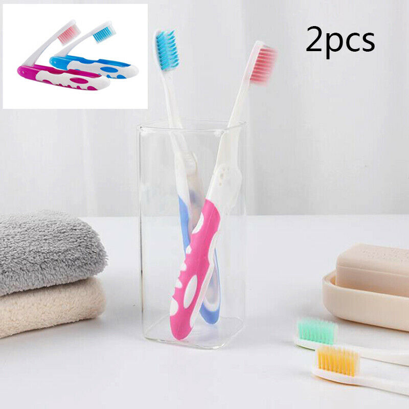 2PCS/set Portable Soft Bristle Travel Camping Hiking Outdoor ToothbrushJCAUJ Cy