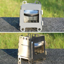 Mini Outdoor Stainless Steel heating Folding Stove Rack Stand for Picnic B GZD