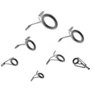 7pc Rod Repair Kit Mixed Size Fishing Rod Guides Line Ring for Rod Repairing