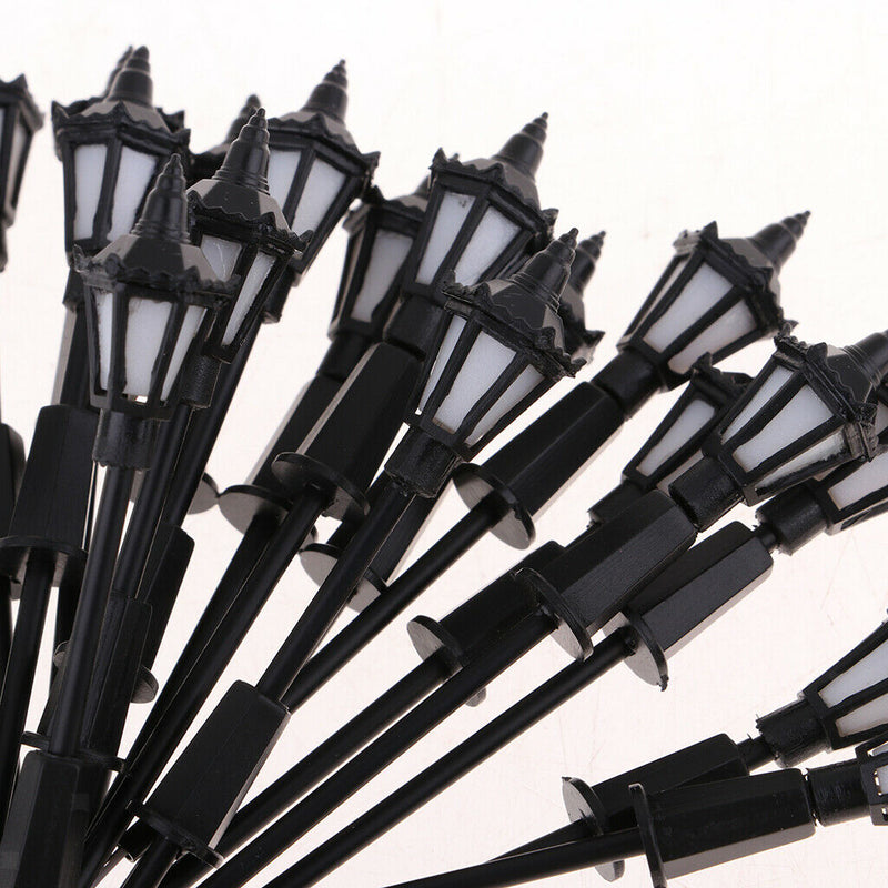 40Pcs Mini Street Light Post Models Streetlight for Modeling HO OO Scale
