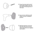 3 Wall Hooks Coat Wall-Mounted Wood Peg Clothes Hat Towel Bag Robe Single R