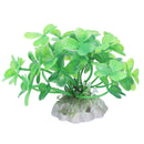 2 pieces Aquarium Landscaping green cloverleaf artificial aquatic plants E6I6