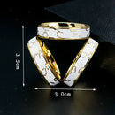 Enamel Silk Scarves Ring Pin Women's Scarf Accessories 3 Rings Sash Chiffon