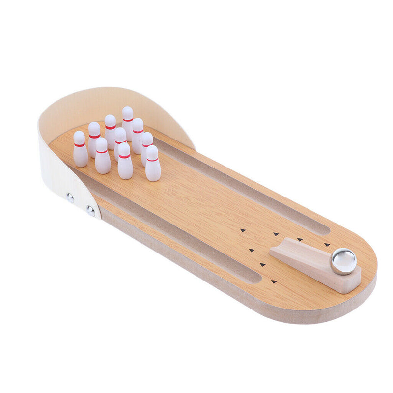 Indoor Mini Wooden Bowling Board Game