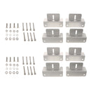 8 x Aluminum RV Boat Roof Solar Panel Mounting Z Type Brackets with 12 Bolts