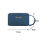 Women Handbag Leather Solid Color Money Purse Wrist Pocket Clutch (Blue)